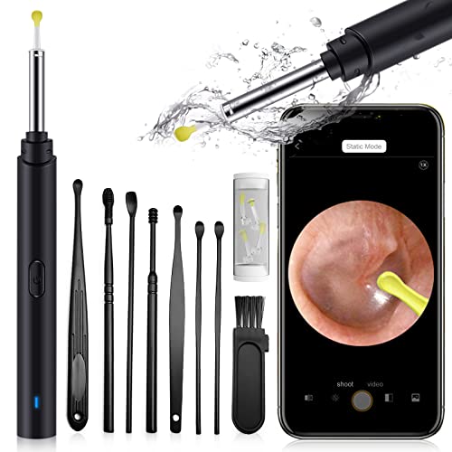Ear Wax Removal, Ear Cleaner with Camera, Hendoct Ear Wax Removal Tool Camera with 1080P HD Wireless Ear Otoscope with 6 LED Lights, for Adult, Kids and Pets, for iPhone, iPad, Android Smart Phone