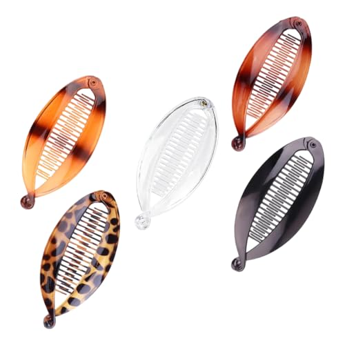 5 Fermagli per capelli a banana, Banana Clip pettine per Capelli, per la Coda di Cavallo o l'arricciatura, accessori per lo styling dei capelli a incastro, per donne e ragazze