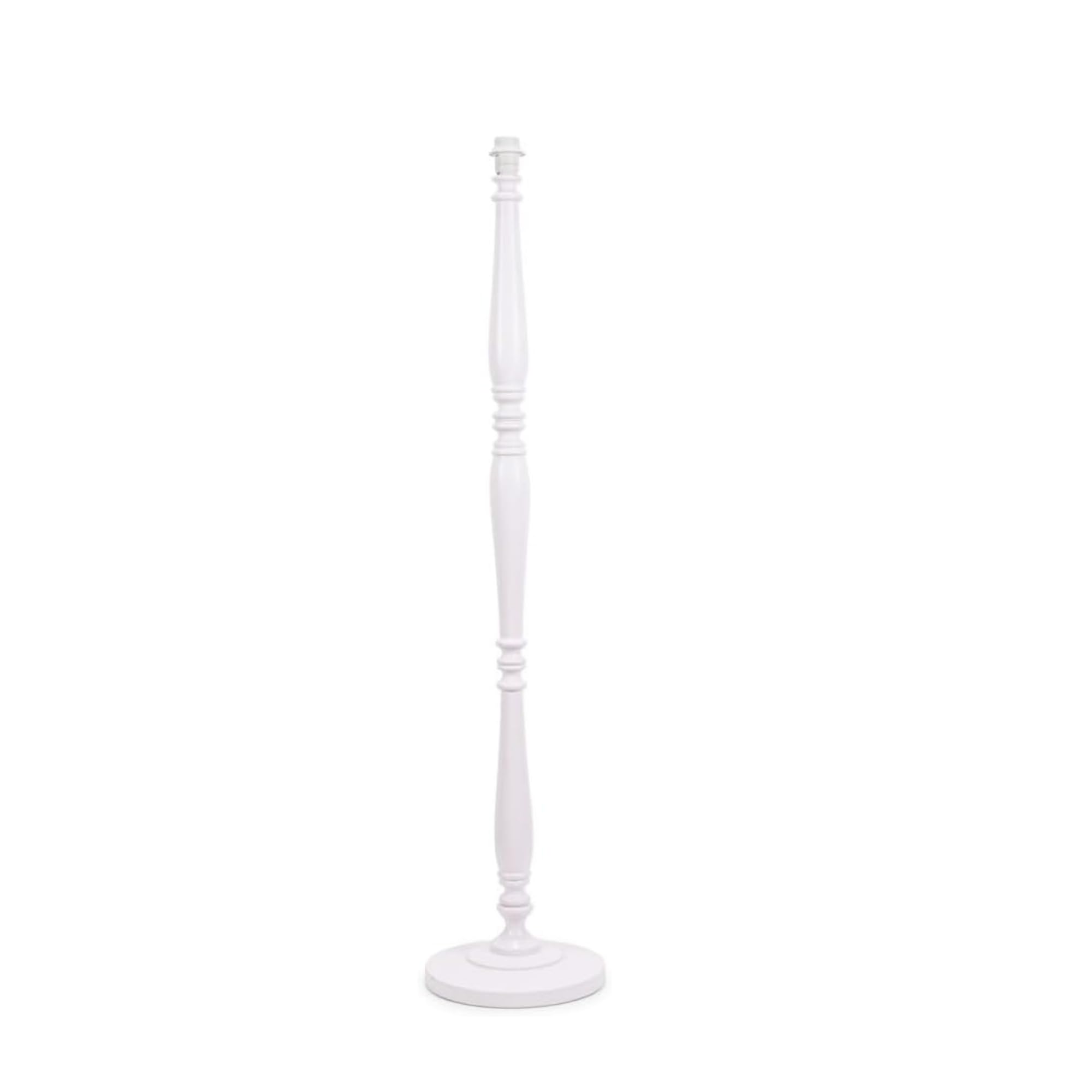 Valuelights Unisex White Victoria Traditional Wooden Stem Floor Lamp Base In