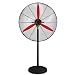 FLAMY Ventilateur Vertical en Alliage Aluminium-magnésium, 55 cm de diamètre (Noir), adapté aux stades, ateliers, usines, Restaurants