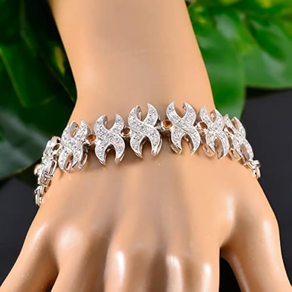 RIYO Bracciale in argento sterling 925 indiano donna Bracciale con citrino Bracciale giallo Bracciale con polsino rotondo Bracciale con ciondolo amo da pesca Taglia L 6-8,5 pollici