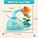 B. toys – Musical Whale Ball Popper with Lights – Developmental Sensory and Fine Motor Development – Baby Toy with 5 Balls – Babies, Toddlers – Poppity Whale – 9+ Months