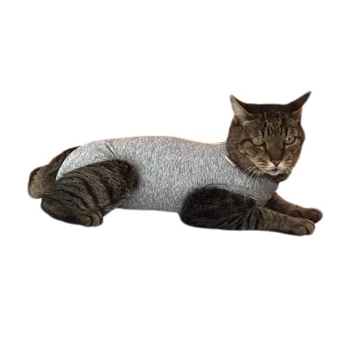 Roupa Pós-Cirúrgica Pet para Castração de Gato - Tecido Respirável Dry Fit Com Proteção Solar UV 50+