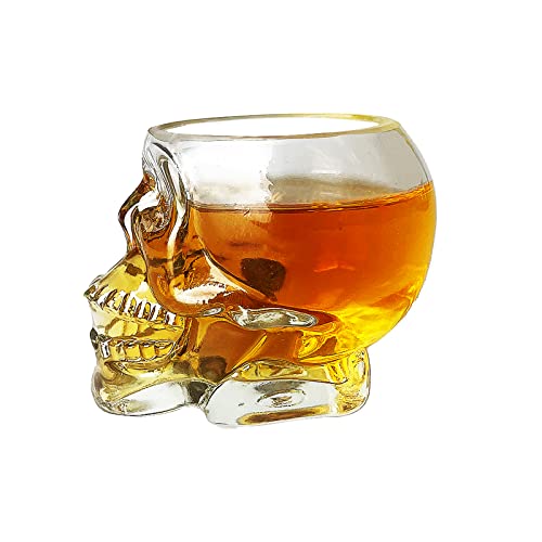 Cadeaux gothiques originaux : lot de 6 verres de tête de mort - 5