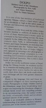 Hardcover Dolpo: Hidden Land of the Himalayas Book