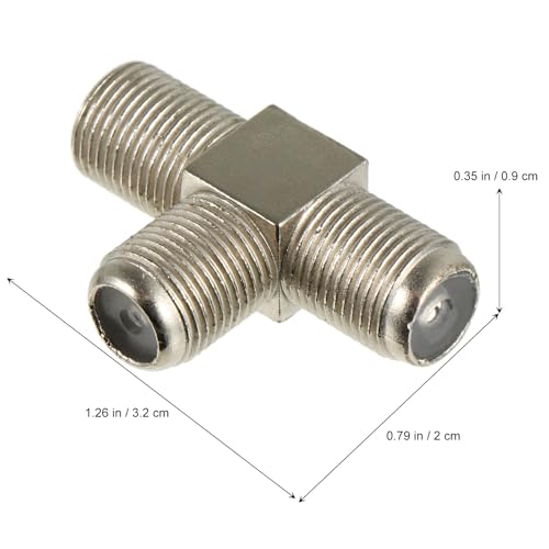 Adaptador coaxial tipo F hembra divisor de 3 vías para cable de televisión y video en casa 2