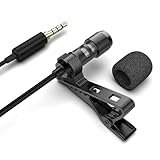 FIFINE クリップマイク ミニマイク ピンマイク コンデンサーマイク スマホ パソコン/スマホ対応 PC/iPhone/Android/iPad/カメラ対応 YouTube Vlog TikTok ゲーム実況 レコーディング ボイズチャット カラオケ ライブ配信 在宅勤務 テレワーク 会議用 2mの延長コード付属 全指向性 C2A