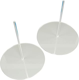 LITKO 130mm Circle Flight Stands with 5 inch HD pegs, 3mm Clear (2)