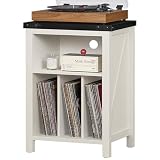 Joaxswe Record Player Stand with Vinyl Storage