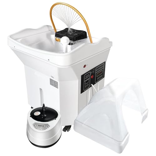 Head Spa Equipment, lavabo de champú de circulación de agua, equipo de spa japonés, cama de champú de masaje, tanque de agua grande de 60 l, fumigación, terapia de luz, cuidado de la cabeza, solución