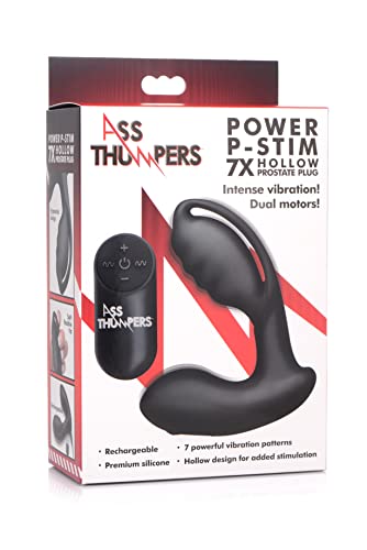 Plug prostatique P-Stim 7X creux AT Power vibrant à télécommande active - 6