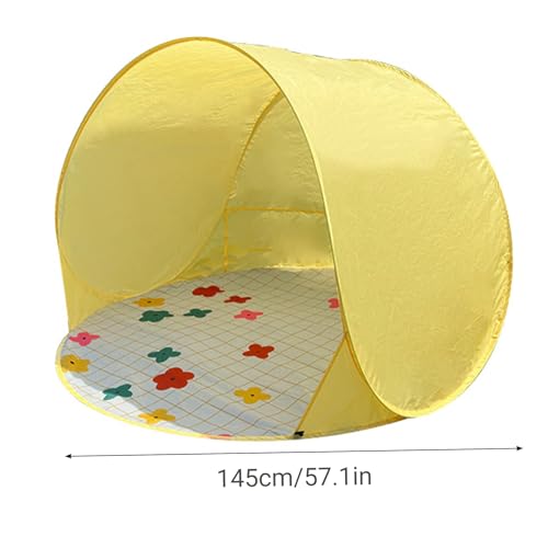 Tienda de playa para bebés y familias refugio portátil amarillo para picnics de verano 3