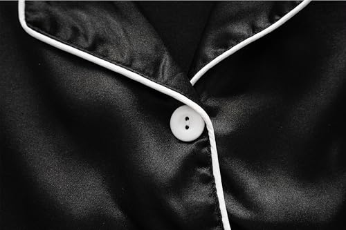 Unisex Kids Boys and Girls Pajama Sets Winter Long Sleeve Long Pants 2pcs Silky Sleepwear Button Down Loungewear3