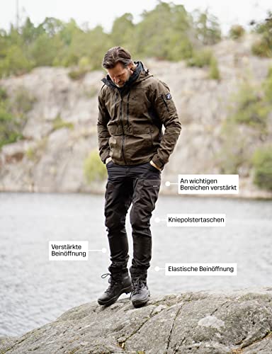 RevolutionRace Herren RVRC GP Pants, Hose zum Wandern und für viele Outdoor-Aktivitäten, Jet Black, M