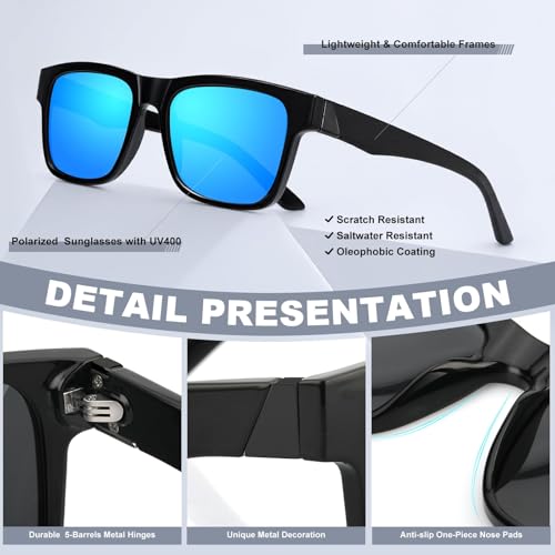 Image of SKYOAK Superior Large 158MM XXL Polarized Sunglasses Men Women, Scratch /Saltwater Resistant /Oleophobic Coating Lens