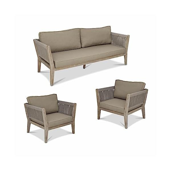 Loberon Sitzgruppe Biarritz Akazienholz Braun