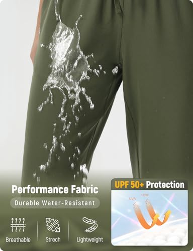 baleaf Women's Bermuda Shorts for Hiking UPF 50 Lightweight Quick Dry Water Resistant Short with Pockets Army Green L
