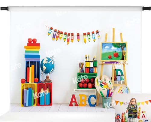 Fond de studio rentrée scolaire Kate décor photographie 2,1x1,5m