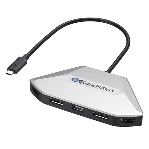 Amazon | Cable Matters 4K 4画面出力USB-C MSTアダプター、Windows