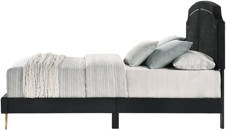 Miniatura 5 de Acme Zeena Eastern - Cama King en terciopelo negro