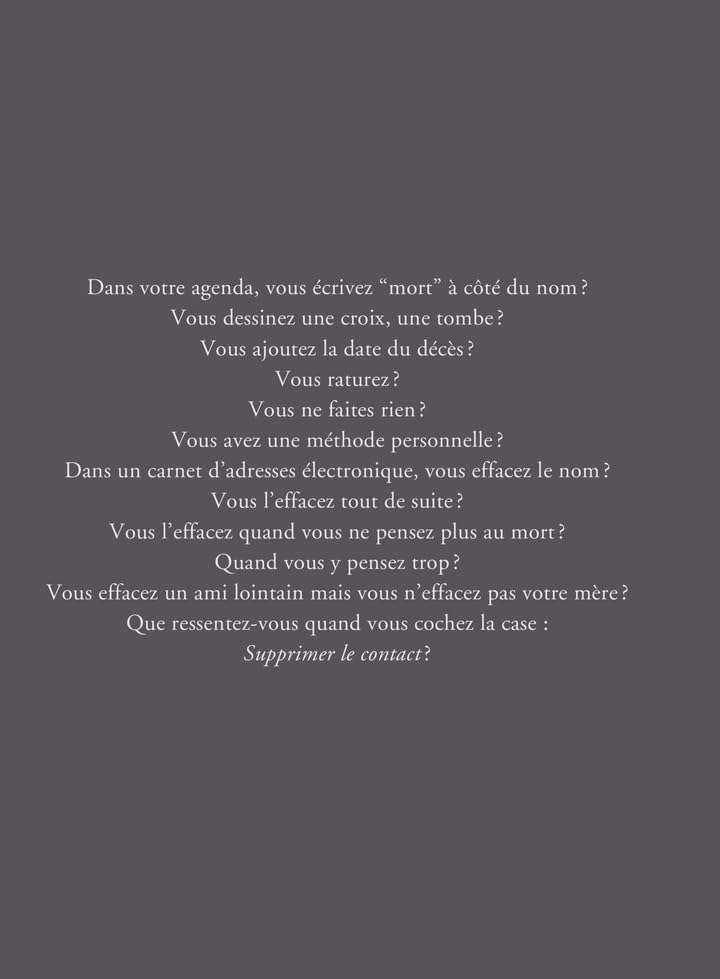 Que faites-vous de vos morts ?