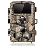 CAMPARKCAM T45 Trail Camera 20MP 1080P Waterproof Game Hunting Cam with 3 Infrared Sensors Motion Activated Night Vision for Wildlife Monitoring