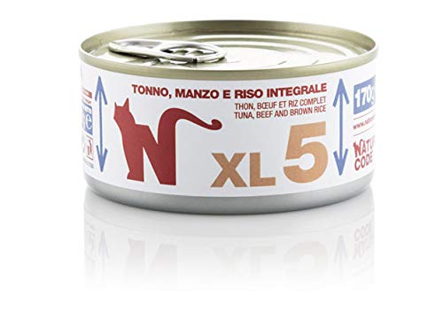 Natural Code 5 Pezzi Xl 5 Gr 170 Tonno Manzo E Riso Integrale