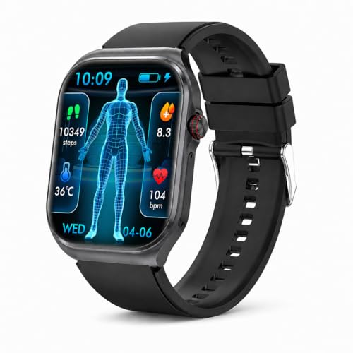 Nicdeix Smart Watch for Adults & Seniors, 1.87" Large Easy-to-Read Display, Bluetooth Calls, Heart Rate & SpO2, Sleep & Stress Tracking, 110+ Sports Modes, IP68, for Android & iPhone