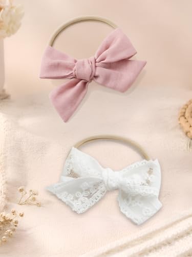 Image of POLKA TOTS Baby Hairbands for Kids Girl | Cute Stretchable Hair Bands for Baby Girls | Kids Hair Accessories | Elastic Infant Hairband | Toddler Hair Clips (Pack of 5)