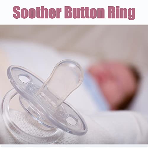 Weicher Ring Adapter Clip, Adapter für Dummy Clip aus transparentem Silikon, Ring aus Silikon, für Clip-Halter für Schnullerhalter für Kinder, Geburtstagsgeschenk für Kinder, 10 Stück