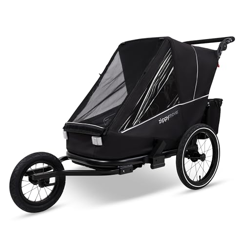 Zippymover Sportlicher Kinderfahrradanhänger Einsitzer 1 Kind 3in1 Set Buggy Jogger Kinderwagen