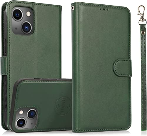 Étui portefeuille amovible pour iPhone 14 Pro avec support magnétique et fentes cartes