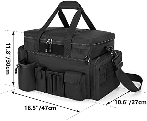 Trunab Police Organizer Bag, as Car Front Seat Organizer with 15.6 Tablet and Laptop Storage, Tactical Holdall Bag for Law Enforcement, Police Patrol, MOLLE Compatible, Patented Design