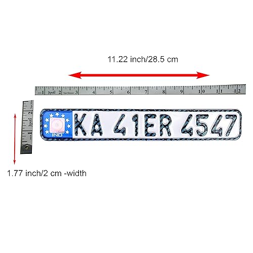 Image of Innovqaraj Embossed Ind Number Plate for Bike| Fancy | No Bar Or Serial Code| for Old Bike Only (Blue)