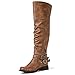 GLOBALWIN Women's 18YY26 Over The Knee Brown Fashion Boots 9M