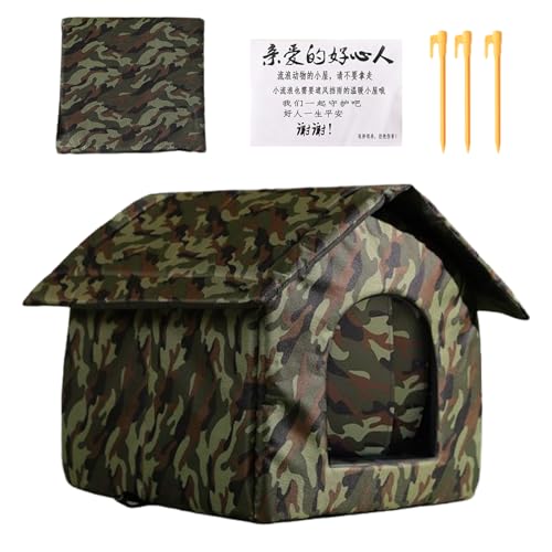 Cuccia Per Gatti Per Esterni, Casa Per Gatti Impermeabile Rifugio Per Gatto Da Esterno Casetta Per Gatto Da Esterno Tana Isolata Termicamente Per Giardino Patio Prato, 41x41x33cm