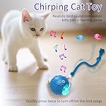 Interactive Cat Toys Ball for Indoor Cats Fast Rolling on Carpet, Chirping & Motion Activate Cat Toys (Blue) - Image 5
