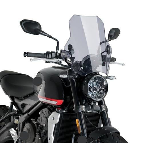 Déflecteur pare-brise de moto réglable universel en ABS fumé