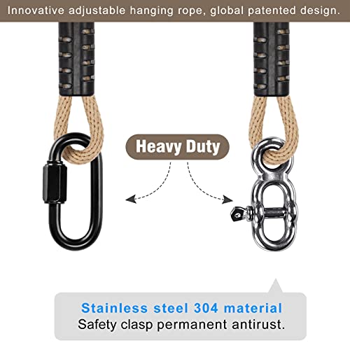 SELEWARE Tree Swing Rope Hammock Tree Straps Hanging Kit - Image 3
