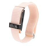 Elprico Perseguidor Elegante de Nylon de la Aptitud de la Pulsera con el Despertador Multi de los Modos del Deporte para el Seguimiento del Sueño (Oro Rosa)