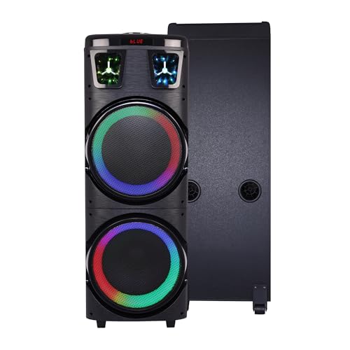 Image of ZEBRONICS Buddy 400 Portable Party DJ Speaker with 220 Watts, Supports Bluetooth, USB, AUX, mSD, TWS, Voice Changing Wireless MIC, Karaoke Function, Up to 3h Backup, RGB LED Lights