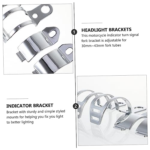 Vaguelly 2 Peças De Suporte De Montagem Suporte De Farol De Metal Suporte Modificado Para Motociclet