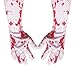 XCSM Calze macchiate di sangue da donna Calze sopra il ginocchio Grembiule spaventoso Guanti con schizzi di sangue horror Costume cosplay di Halloween