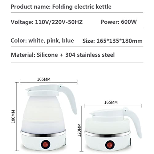 Garrafa de água de silicone dobrável de 600 ml, chaleiras de água dobráveis à prova de vazamento de