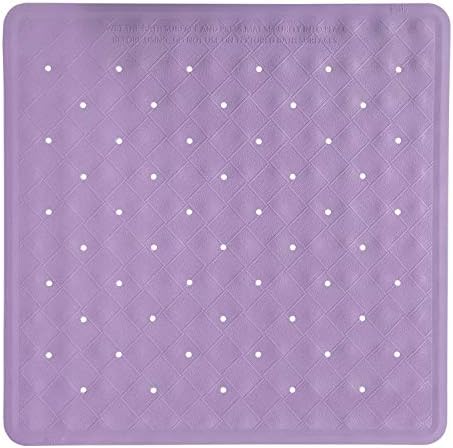 ANSIO® Shower Mats Non Slip Anti Mould Bath Mat for Bathroom Bathtub Rubber Shower Mat with Drain Holes & Suction Cups Machine Washable 54 x 54 cm / 21.2 x 21.2 inches- Blue