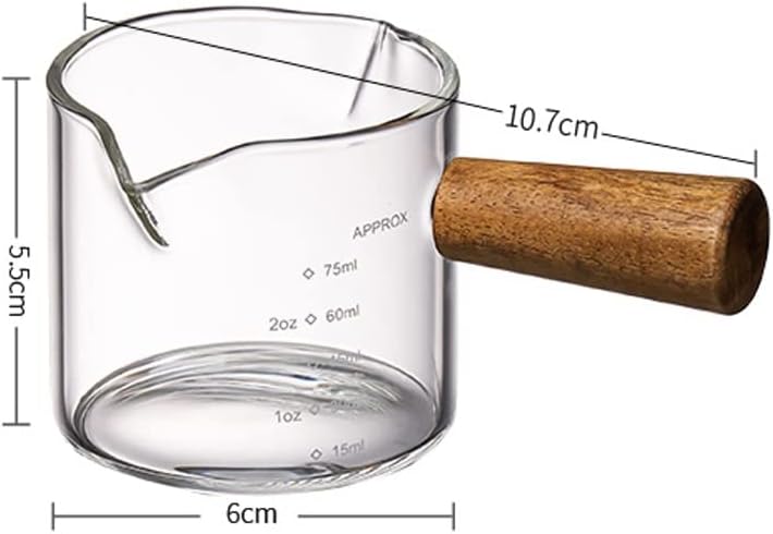 Glass Measuring Cup With Scale Milk Cup High Temperature Resistant Household Kitchen Baking Beaten Egg Cup Measuring Water Cup Cups, 100ML (One Color 100ML)