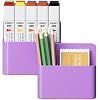 Mabrasse 2p Magnetic Dry Erase Marker Holder,Pen and Eraser Holder for Whiteboard, Magnet Pencil Cup Utility Storage Organizer for Office, Refrigerator, Locker and Metal CabinetsPurple