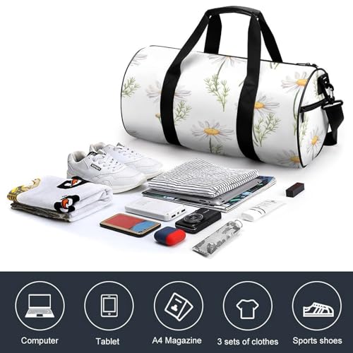 Sac de voyage Fleurs Blanches pour un week-end d'évasion en camping ou randonnée