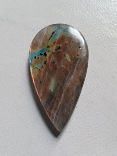 Labradorite dorée en cabochon poire pour fabriquer un cadeau fait main