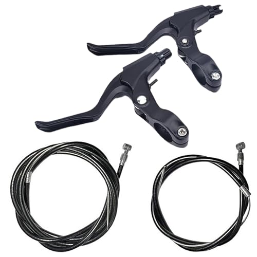 YTgilo 1 Set Bicycle MTB Brake Handle Front Rear Brake Cable Folding Bike Brake Handlebar Disc Brake Parts Aluminium Brake Lever Handle for Mountain Bike BMX MTB Bike Black